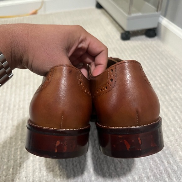Johnston & Murphy Conard Cap Toe Brogue Oxfords Tan Size 9.5 D - Picture 7 of 9